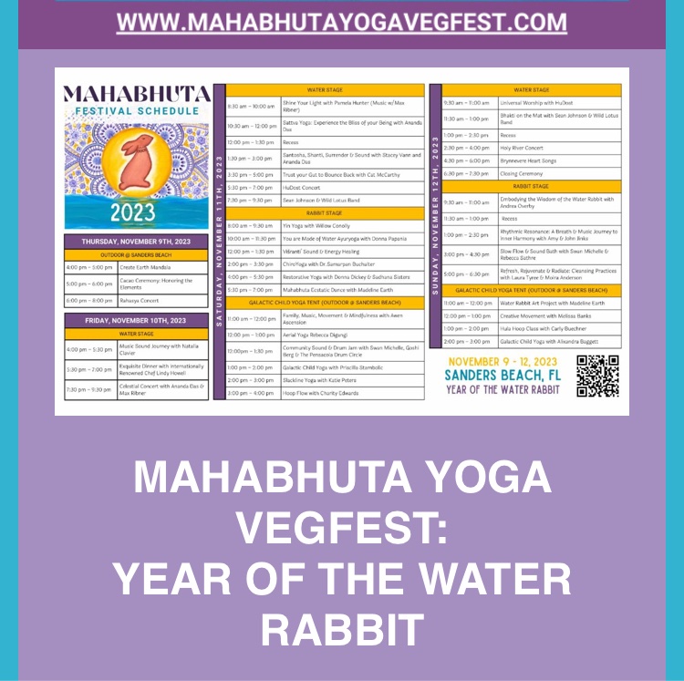 YogaShalom's tweet photo. Mahabhuta Yoga Vegfest: Schedule is Live! Pensacola, Florida in November see the schedule and register. https://t.co/hVWPbPc83T