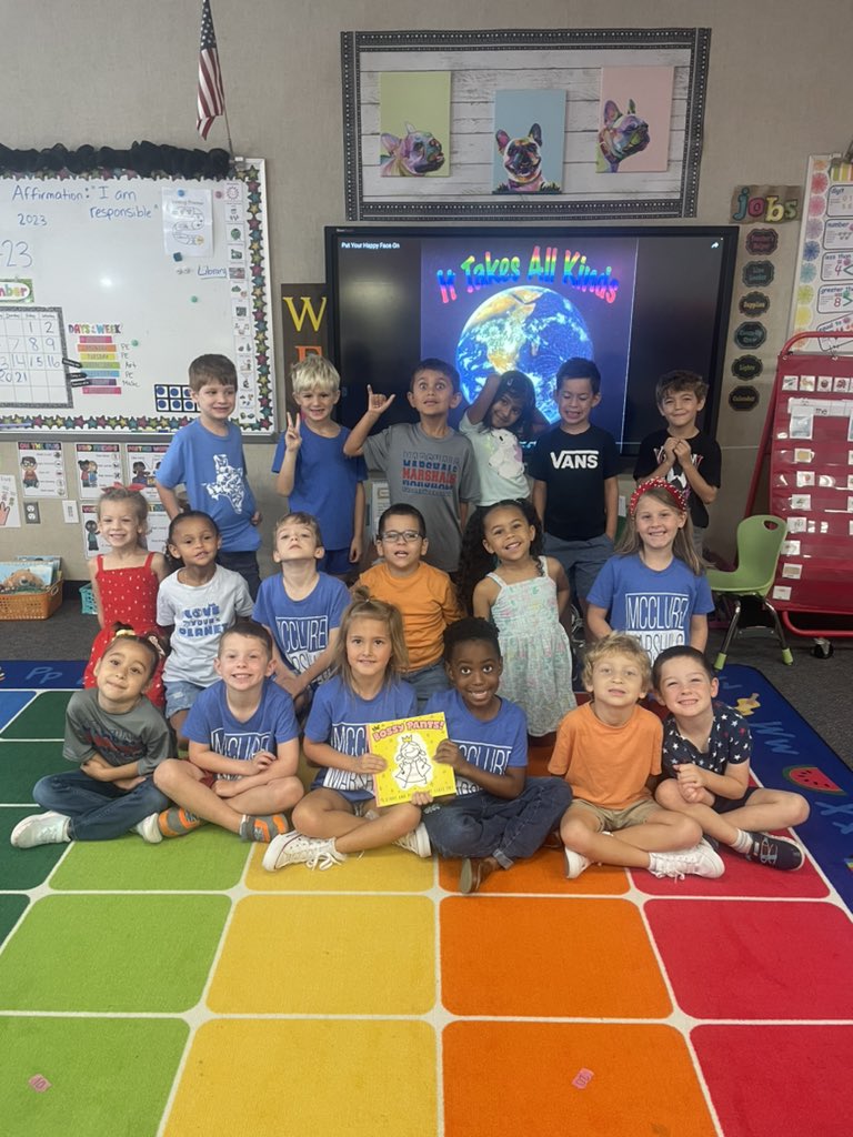 We had fun role playing  using kind words instead of bossy after reading #bossypants Plus, this book was written and illustrated by one of my former kinders many years ago. ❤️ We talked about dreaming BIG! Never know who the next author will be in the room. #mccluremarshals