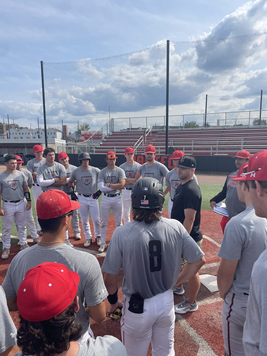 Big thanks to former Hawk &amp; current <a href="/Pirates/">Pittsburgh Pirates</a> prospect <a href="/NickDombkowski7/">Nick</a> for stopping by to talk to the team. Always great to have guys who care about the program come back.