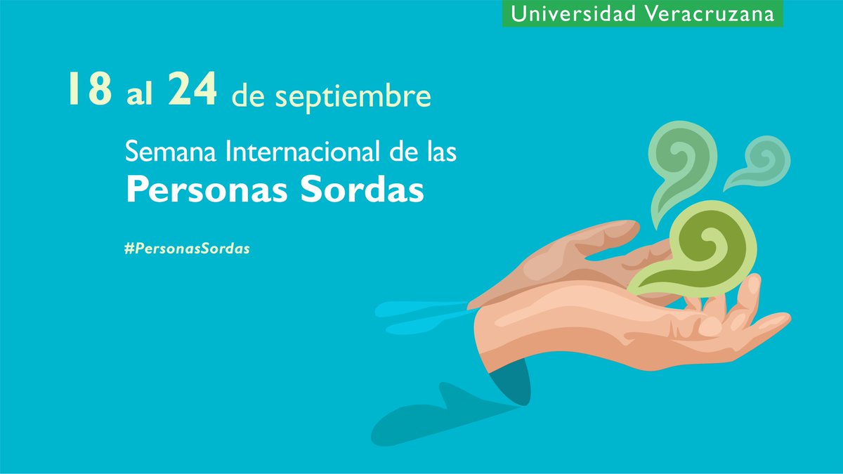 Celebramos la semana Internacional de las Personas Sordas, como un compromiso de reivindicar y visualizar la realidad de ellas y ellos y comprometernos con sus demandas para el pleno ejercicio de sus derechos.

#UV_Inclusiva