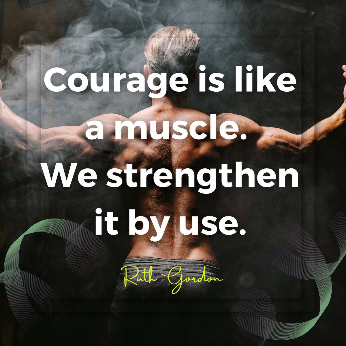 Courage, much like a muscle, grows stronger through regular use.

Embracing challenges and stepping out of your comfort zone are ways to exercise and fortify your courage. 
.
.
.
#courage #strength #overcomefear #facechallenges #innerstrength #bravery #selfImprovement #growthmind