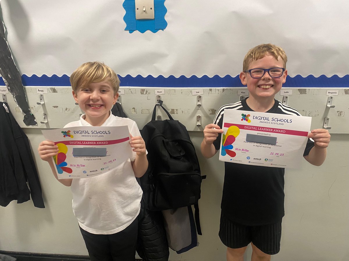 A huge well done and thank you to our confident individuals who participated in the digital schools validation process. Thank you also to S in p3 who couldn’t be pictured today. All should be so very proud of themselves. 👏🏻☺️ <a href="/Schools_Digital/">Digital Schools</a> <a href="/DigiLearnFalk/">DigiLearnFalk</a>
