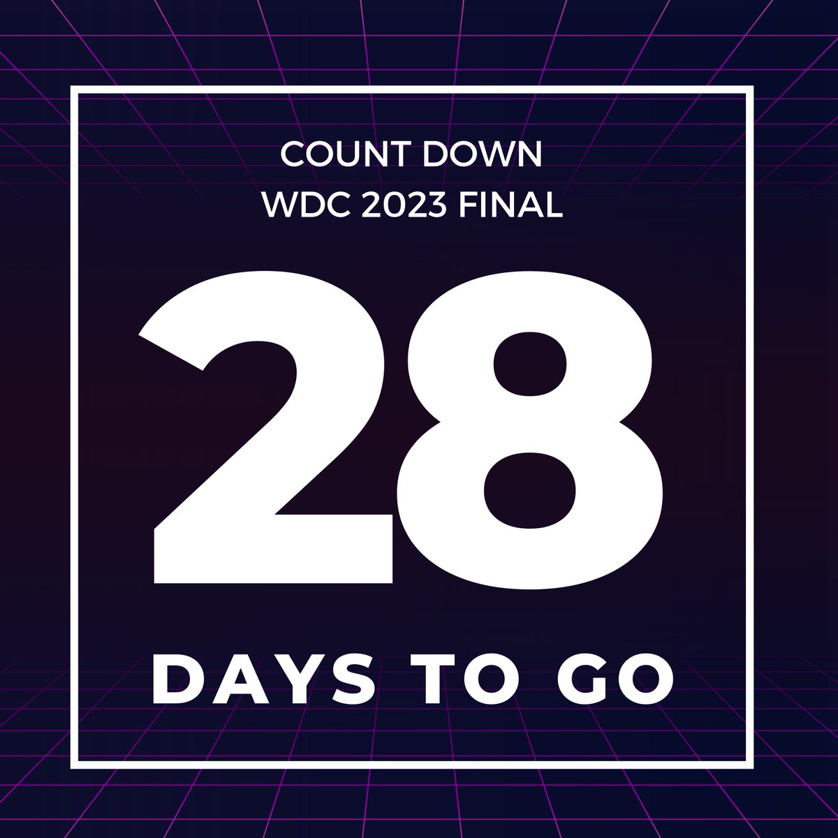 準備はいい？
WDC 2023 FINAL開催まで
残り28日となりました！！
エントリー及び前売りチケットの購入はお早めに
wdc.tokyo