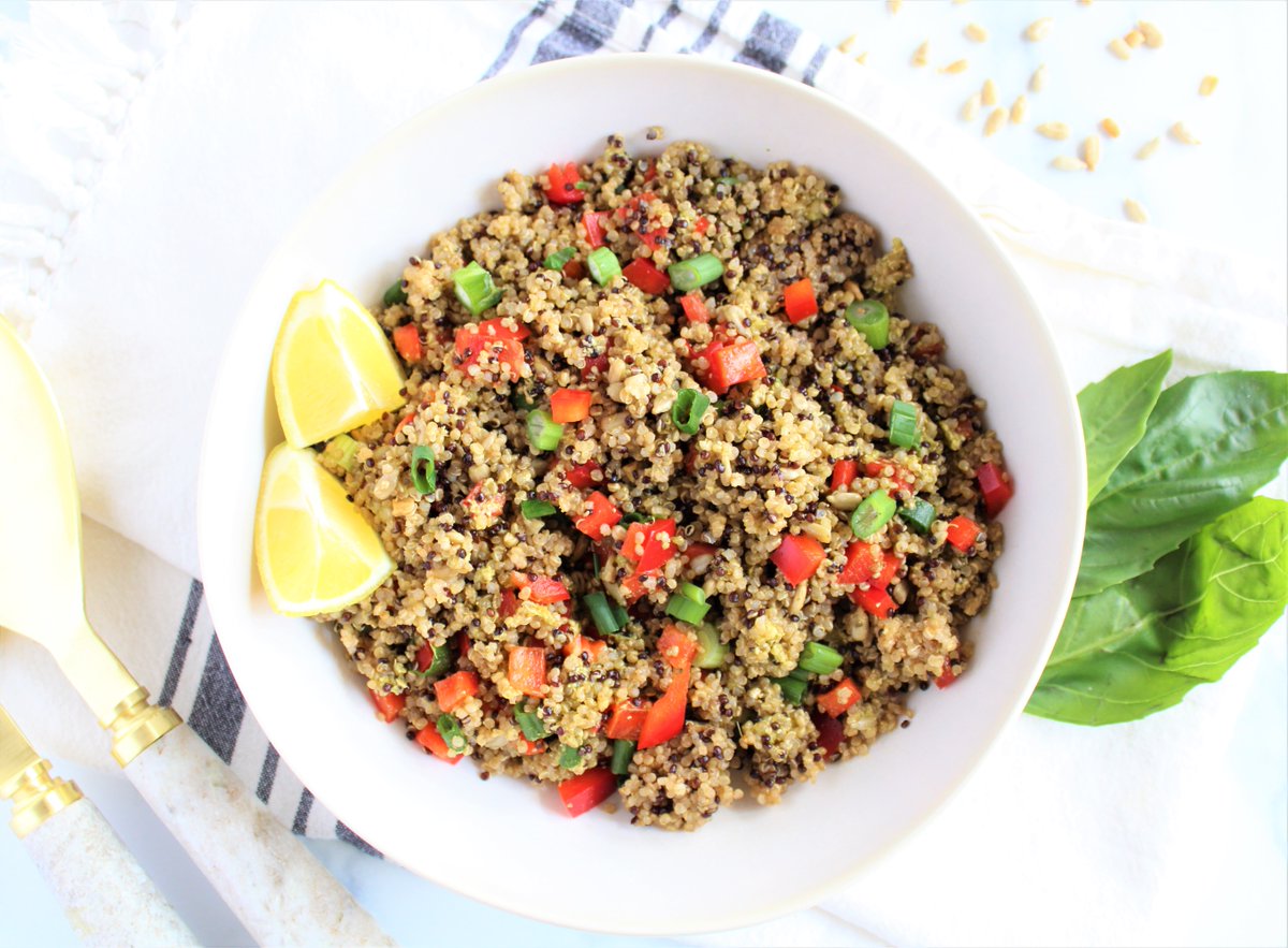 September is Whole Grain Month! Whole grains are better sources of fiber and key nutrients than processed, refined grains. Eating whole grains is associated with a reduced risk of some chronic disease. Enjoy them in our Basil Quinoa bit.ly/41V0V8o