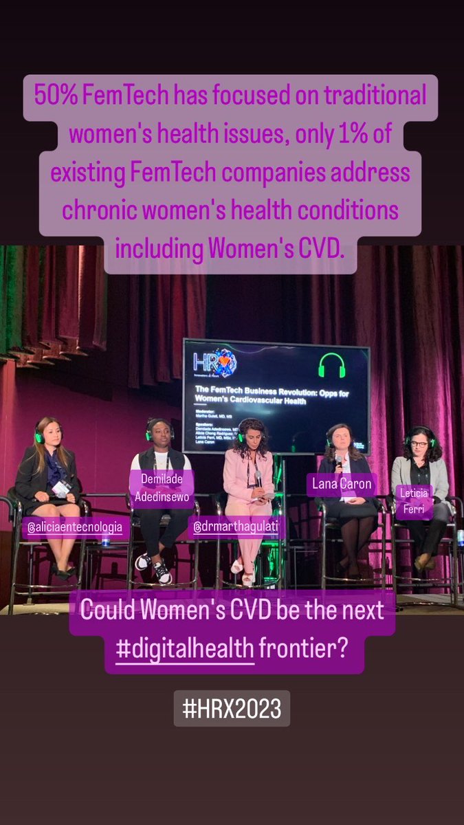 The #FemTech Revolution!

Look at these #WomeninTech - we are pushing for a move to help tailor #digitalhealth for women’s #cardiovascular disease!

#HRX2023