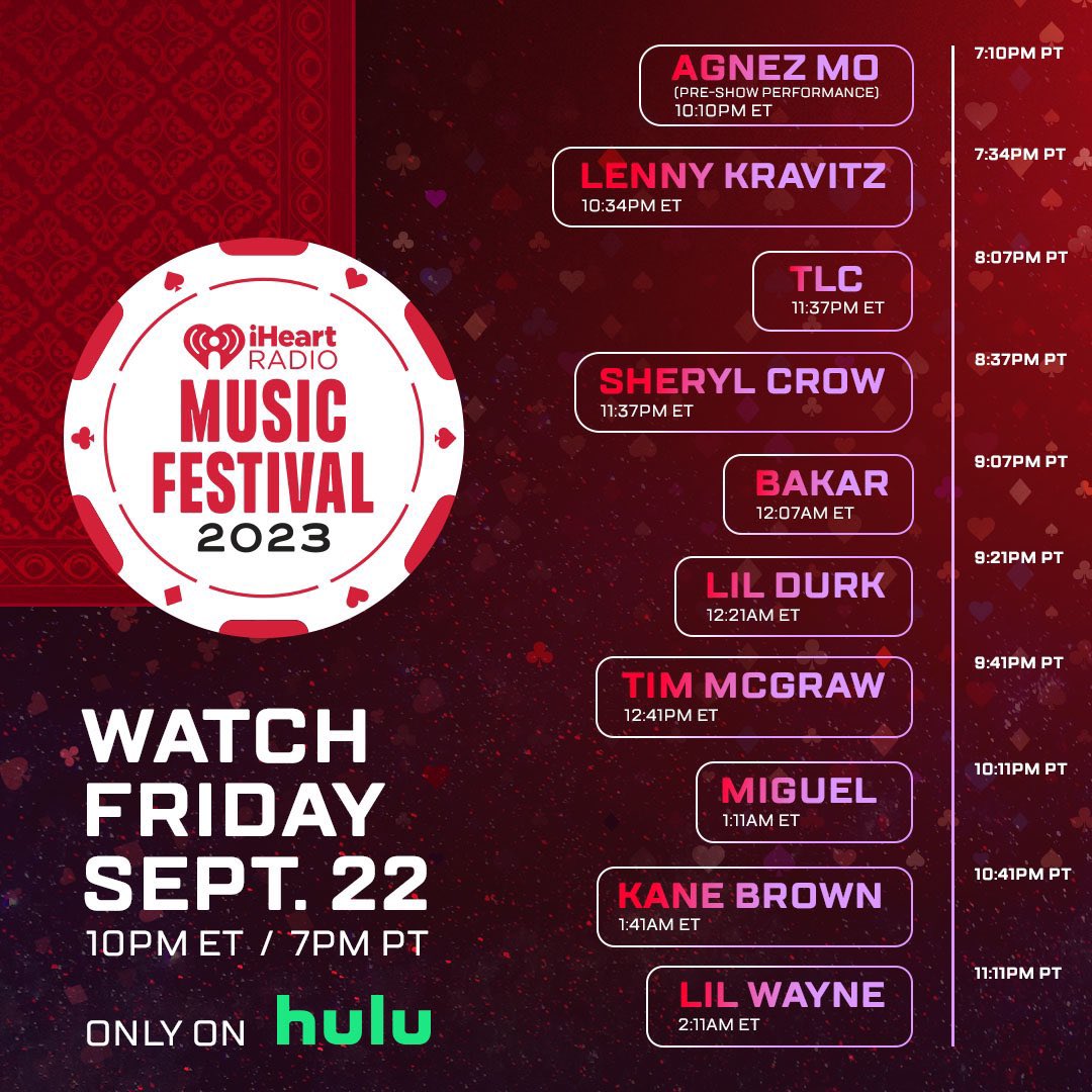 ARE U READY? Good luck queen, @agnezmo 🤍

AGNEZ will be performing at 10:10 PM (ET) / 09:10 AM (GMT+7) make sure y'all already have @hulu to watch her performances!

@iHeartRadio @iHeartFestival 

#AGNEZMO #iHeartFestival2023 #iHeartRadio #iHeartOnHulu #AGNEZMOiHeartFest2023