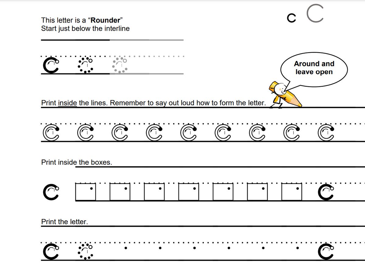 هذا الموقع في نظري كنز من كنوز تعليم #اللغة_الإنجليزية للمرحلة الابتدائية!!
يجمع  الحروف التي تكتب بطريقه متشابهه في موجموعه واحده كي يتمكن الطالب من اتقان هذه الطريقة ويتدرج بالطالب من الحروف الى الكلمات ثم الجمل.

childdevelopment.ca/SchoolAgeThera…