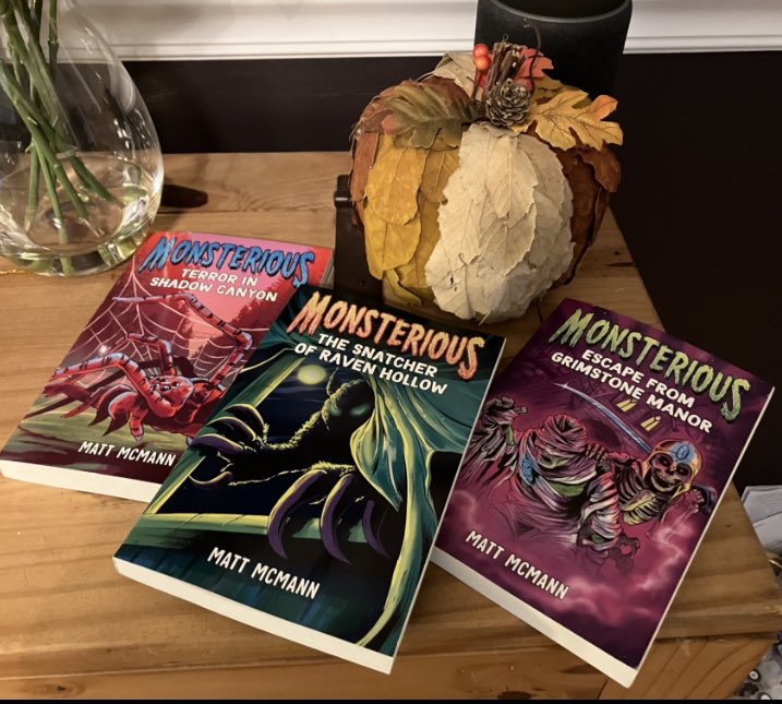 🎉🎉FridayNightRaffle🎉🎉Follow author @matt_mcmann & bookstore @BNPittsford & retweet by 6pm 9/23 for a chance to win these 3 titles of the Monsterious series!! #fridaynightraffle