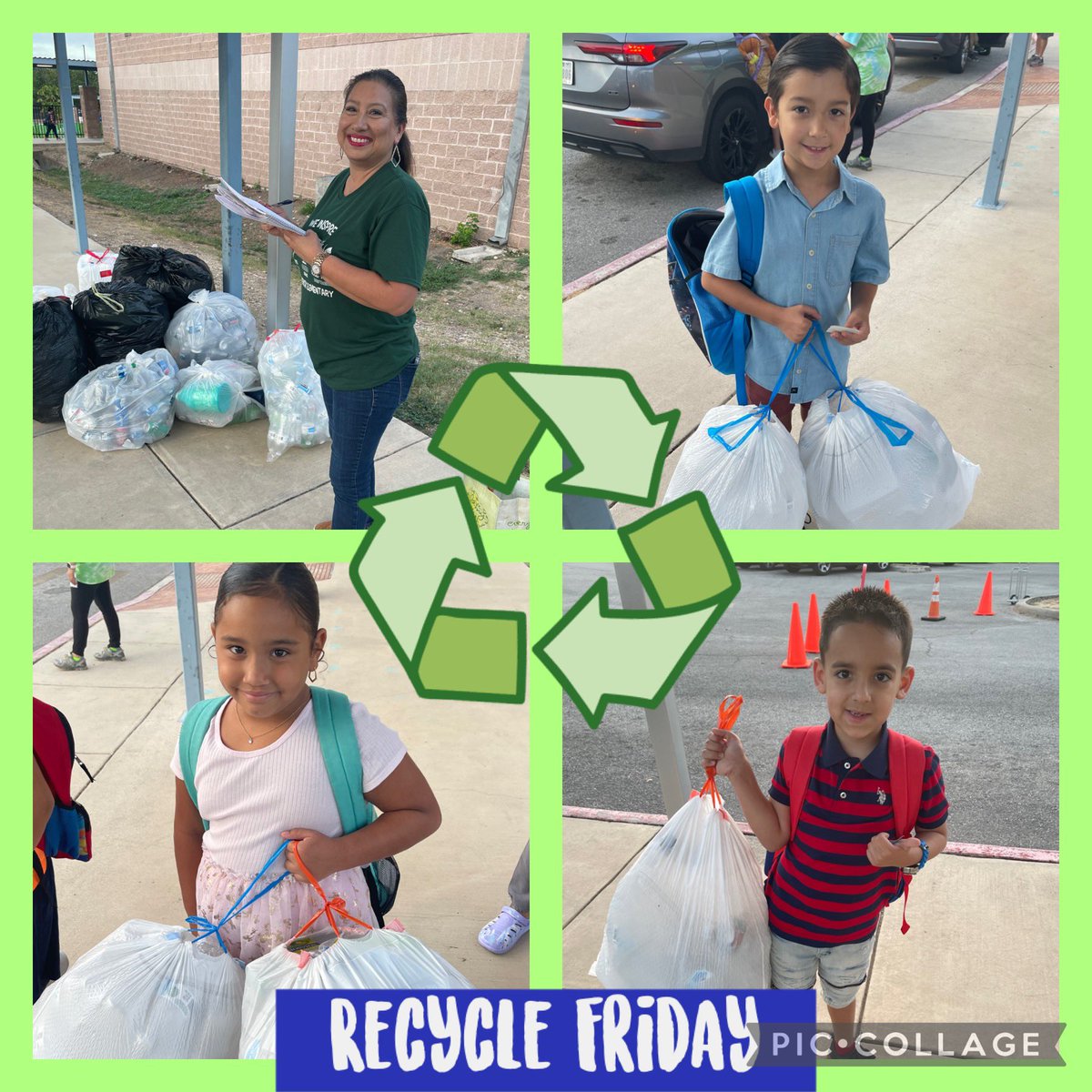 We had another successful recycle day! Thank you, to our families and students, for saving mother earth 🌎! #MESinspired