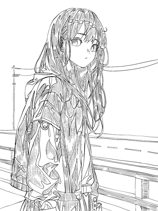 おは線画🌞

 #イラスト
#絵描きさんと繋がりたい
#絵描きさんフォロバ100 