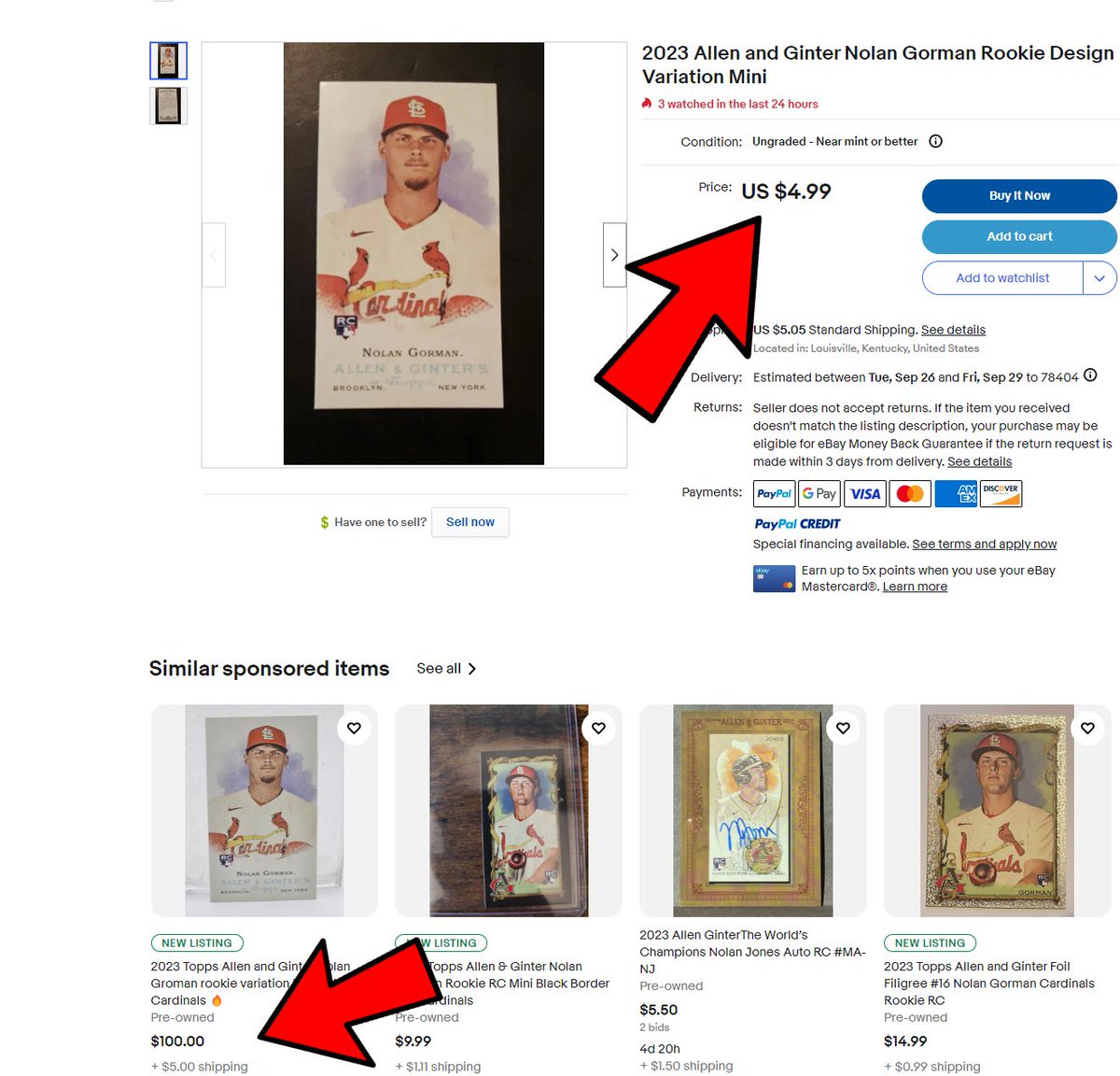 TCGView's tweet image. This is why I have trust issues with the pricing of the new #AllenandGinter set. I have no idea which price is right!