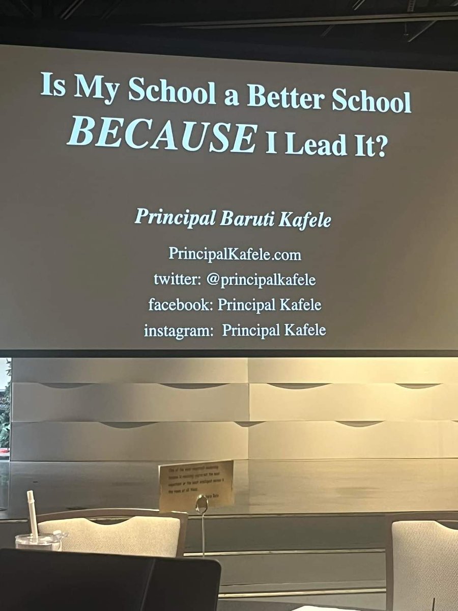 PrincipalKafele's tweet photo. I call this my quintessential question that a school leader can ask of oneself. It is THE question. https://t.co/9HG0ZkfhBh