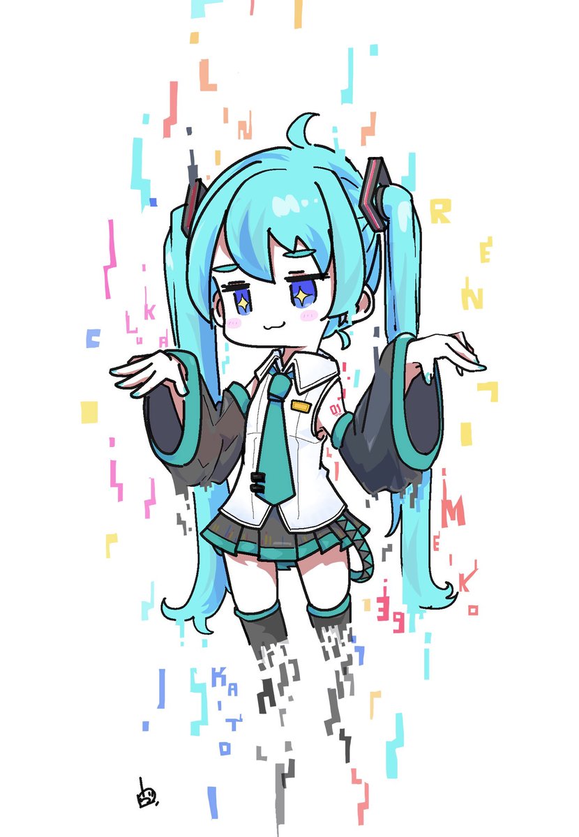 初音ミク 「そういえば最近、ゴーストミクっぽいの描いてた 」|ヴォルさん.⚡️✌︎('ω'✌︎ )⚡︎のイラスト