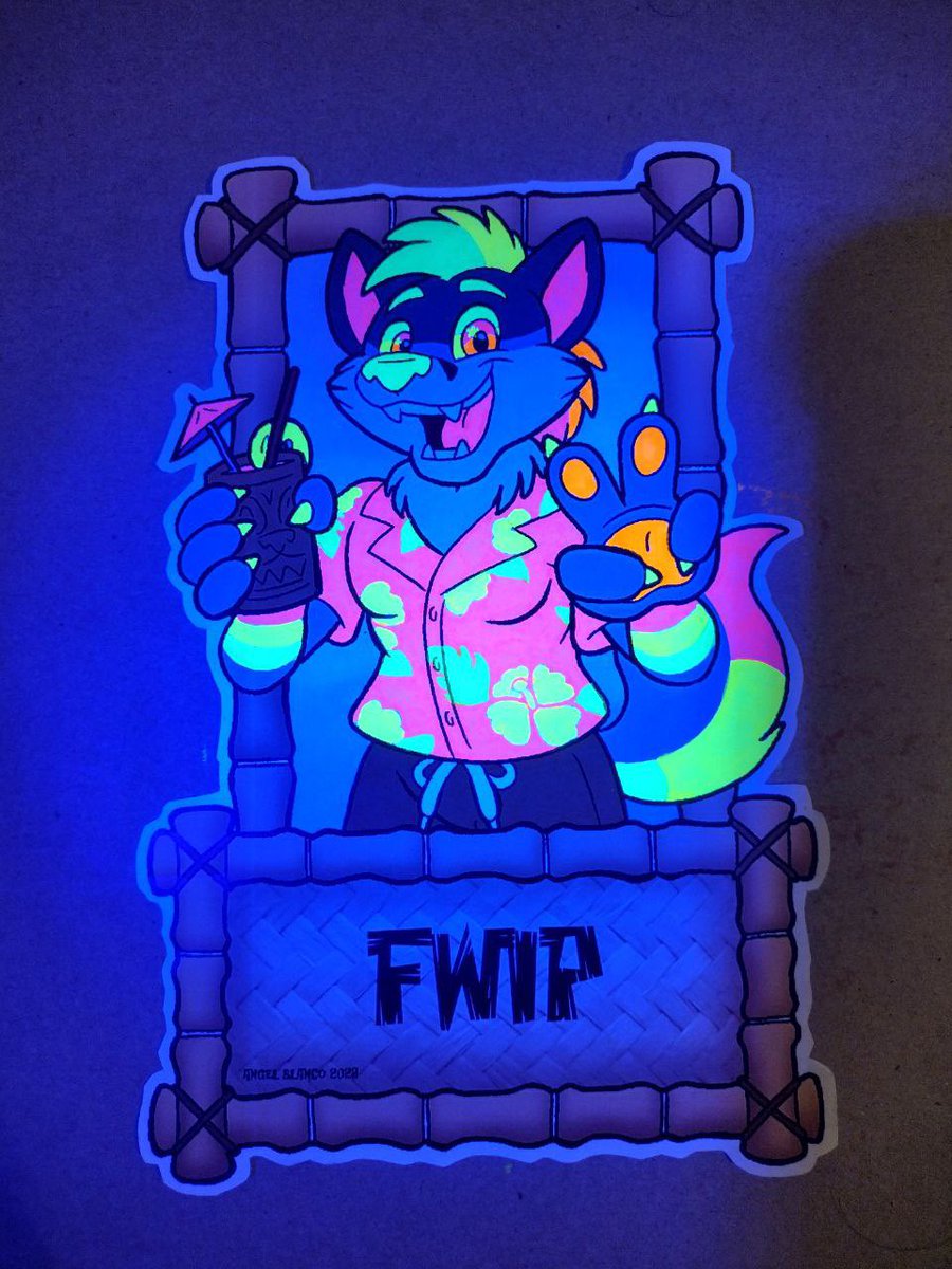 EquineFuntime's tweet photo. I’m so excited for this incredible badge from @AngelBlancoArts! 

It’s UV reactive just like me! There’s still time to get one for ACFI 🤩 🦊 🌈 https://t.co/vEB9PX2dAF