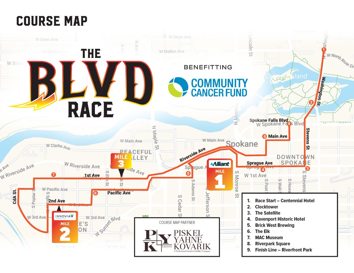 The Boulevard Race is Sunday! #SpokaneStreets in downtown Spokane and Browne's Addition will start closing at 5 a.m. boulevardrace.com