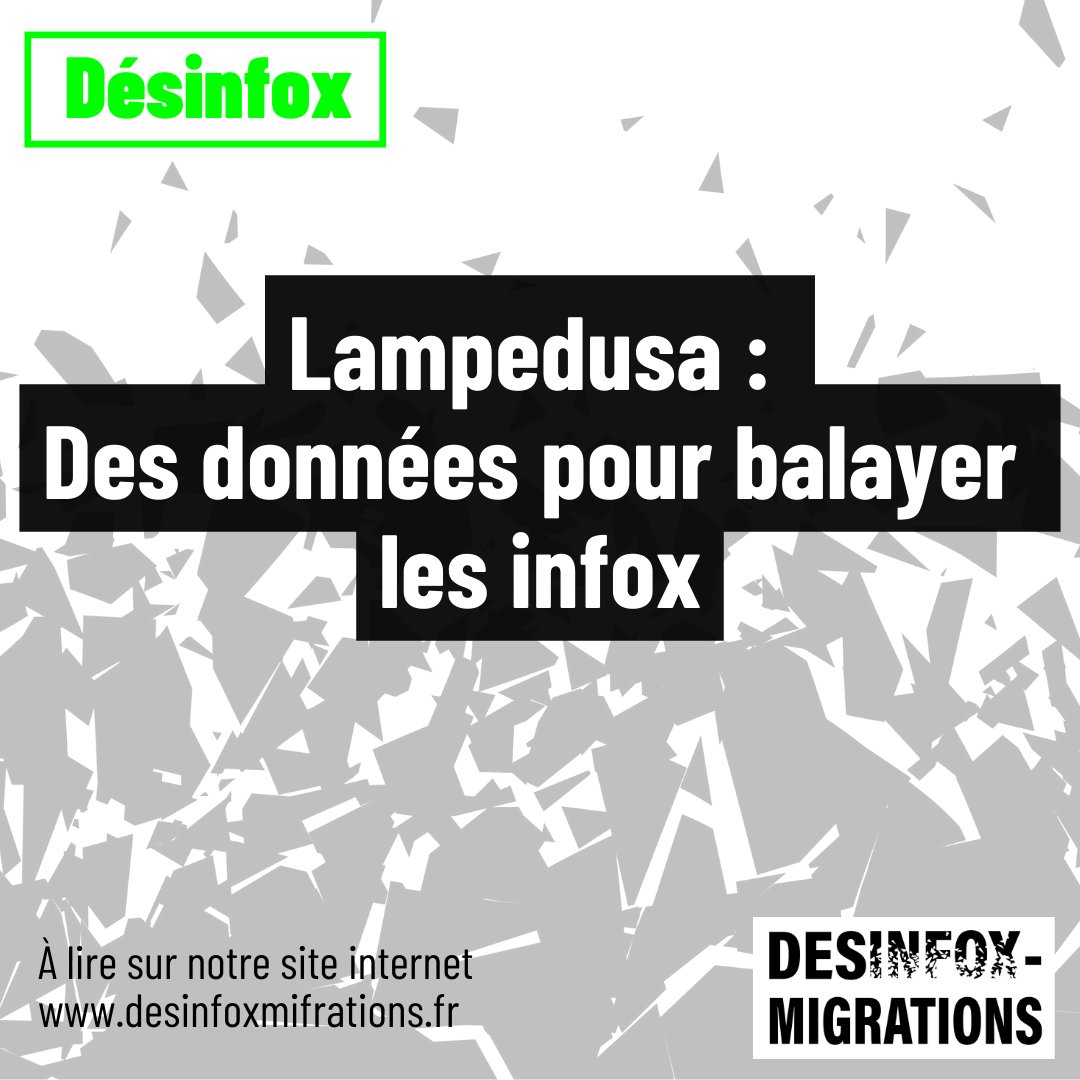 Arrivée de migrants à Lampedusa : 

Désinfox-Migrations vous propose une synthèse pour mieux s’y retrouver avec quelques données et analyses clés des membres de Désinfox dans ce fil 👇