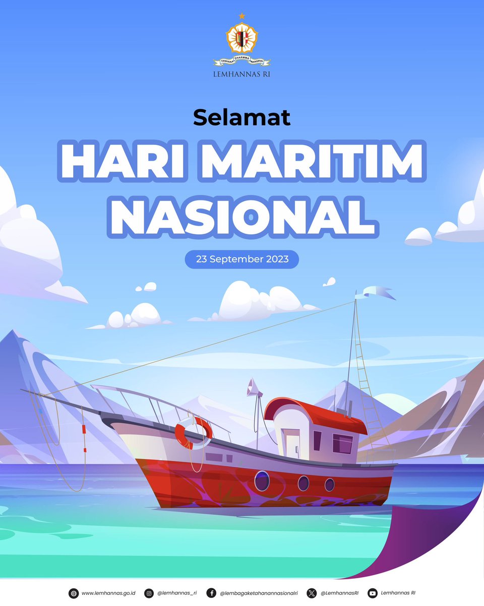 Besarnya potensi ekonomi biru akan membawa Indonesia menjadi negara maju.

Selamat Hari Maritim Nasional, Sahabat Tannas!

#LemhannasRI
#HariMaritimNasional2023
#HMN59
#maritim