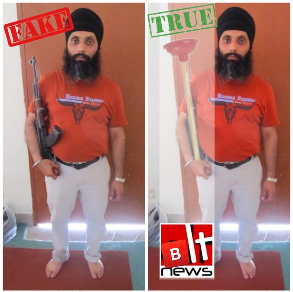 Fact Check of viral picture of Plumber Hardeep Singh Nijjar 🙌🏻