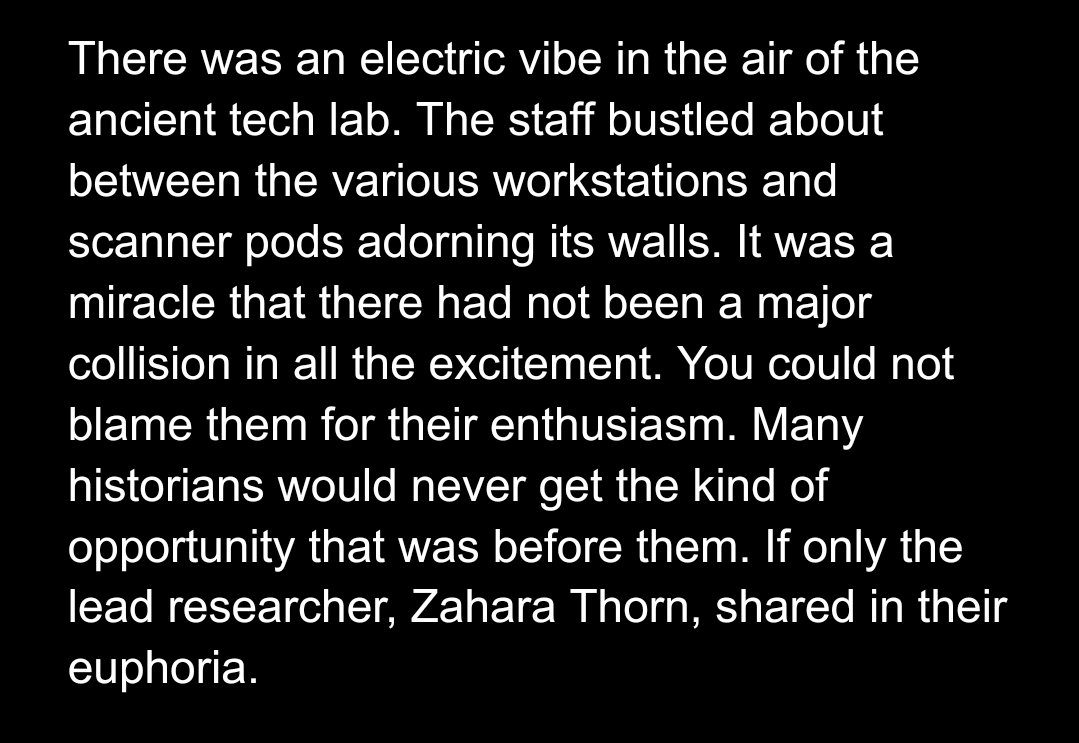Opening paragraph of this week's short story. This one fits into a broader collection of stories I am working on.