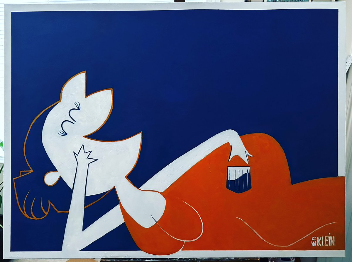 Whisky Woman: 48x36 wip oil painting! My first time taking a small digital illustration I created and painting it large-scale. Now I need to let it dry so I can even out the color and fine-tune details.