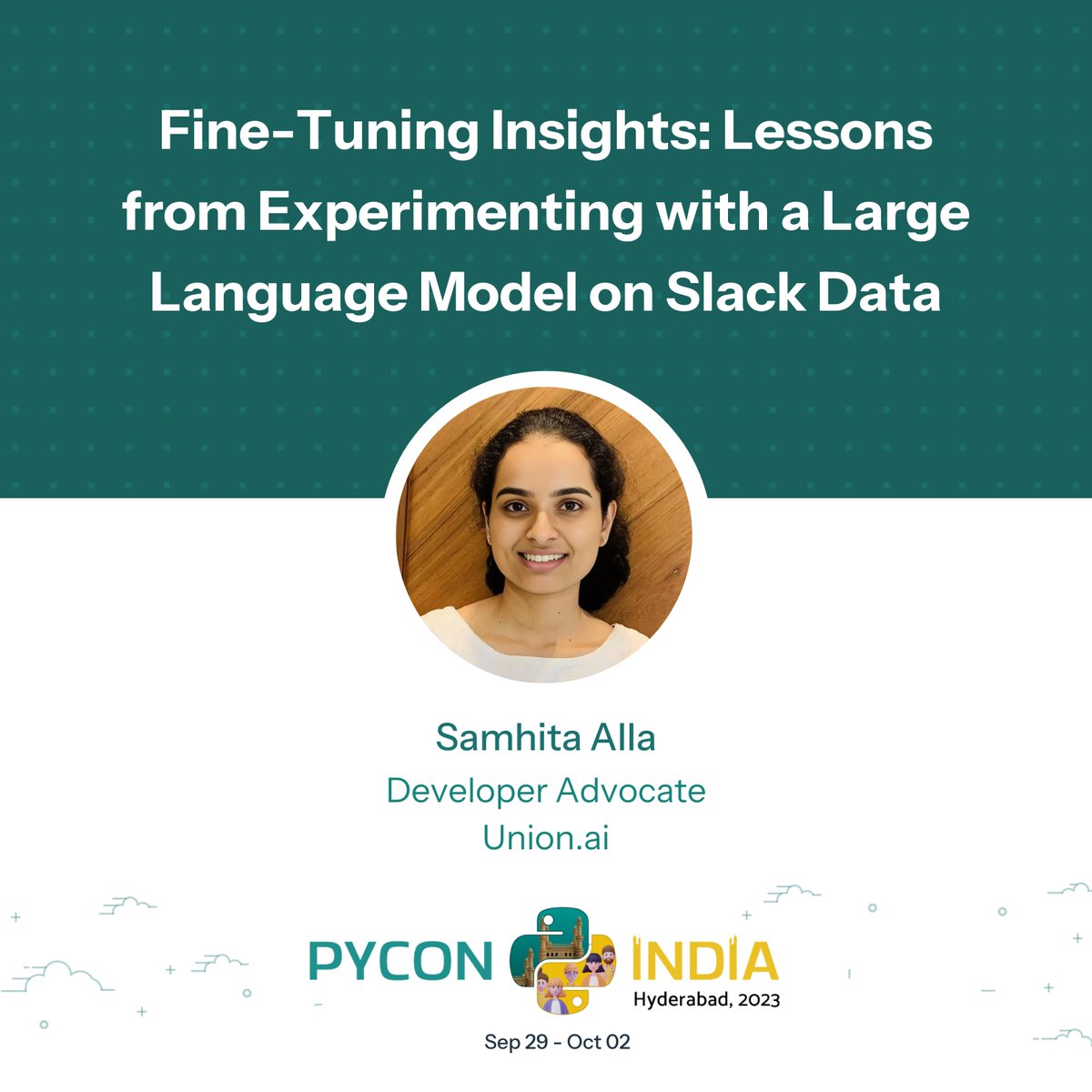 pyconindia's tweet image. 🎉Exciting News! We are pleased to announce Yash Mehrotra (@yashm95) & Samhita Alla (@samhita_alla) as speakers at #PyConIndia2023 on Oct 1.
Read more at:
Yash - tinyurl.com/speaker-yash
Samhita - tinyurl.com/speaker-samhita
#PyConIndia #Pythonconference #Techevent #Hyderabad