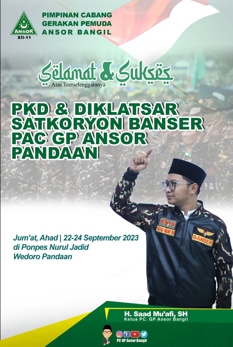 PKD3 & Diklatsar Satkoryon PAC GP Ansor Pandaan #AbsorBangilSatuKomando @pwansorjatim @ansorbangilcen1