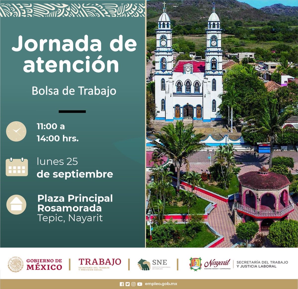 SNENayarit's tweet photo. 👋🏻 ¿Vives en #Rosamorada? Te esperamos en nuestro módulo y solicita información de empleo para Nayarit y el extranjero 🇺🇸 🇨🇦 🇩🇪 ¡Corre la voz! #SNE @Donaciano_DE @NayaritDif @NayaritGobierno @NayaritUt @NayaritComunica https://t.co/3aoy53BiAy