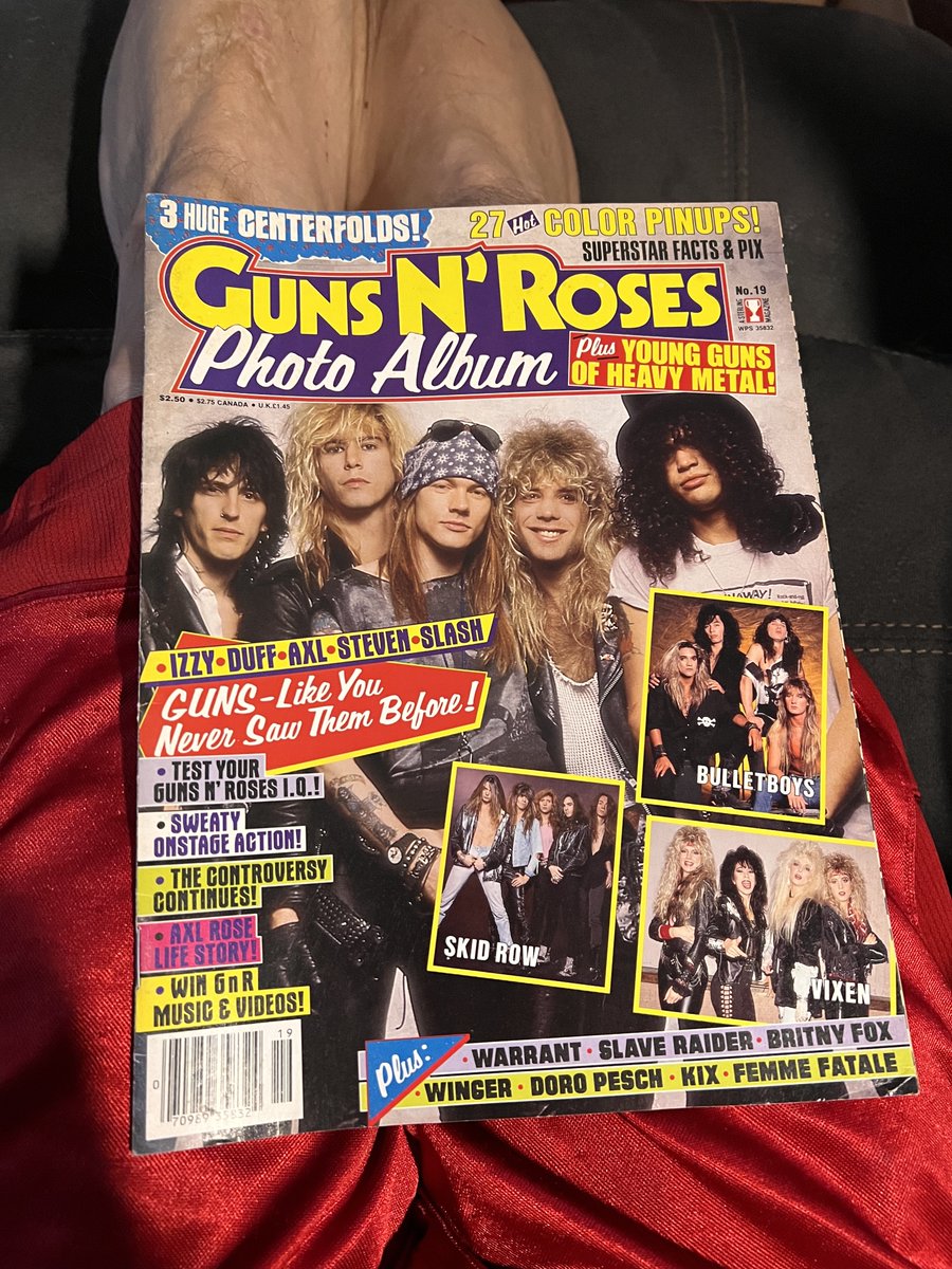 3 #GunsnRoses mag covers--two #HitParader and a GNR exclusive photo album magazine. #appetitefordestruction #hairmetal