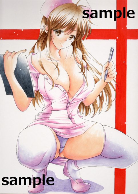 おはようございます初めての比較イラストwww←昔 今→絵柄全然違うwww#手描きイラスト#アナログイラスト#コピックイラスト#オリジナルイラスト #新旧比較#ナース 