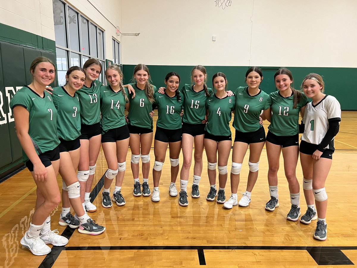 It’s a program sweep for district game #1‼️ POG goes to RS, Cydney Robison‼️ Her defense and shots were on point tonight! We are proud of all our Lady Dawgs‼️💚🤍🏐 #ETM #wearecommitted