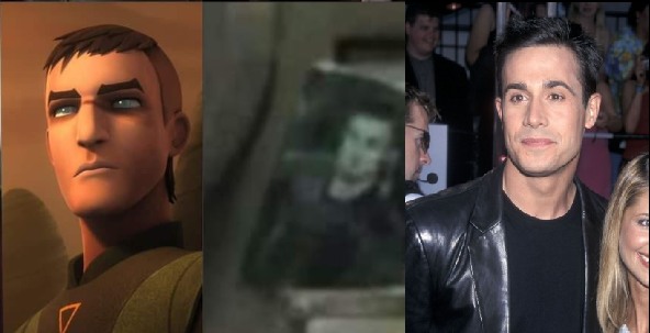 En la serie de #Ahsoka, la imagen que lleva #HeraSyndulla junto al control de mando de su nave es una foto real del actor #FreddiePrinzeJr. quien dio la voz en ingles de #KananJarrus en Rebels.