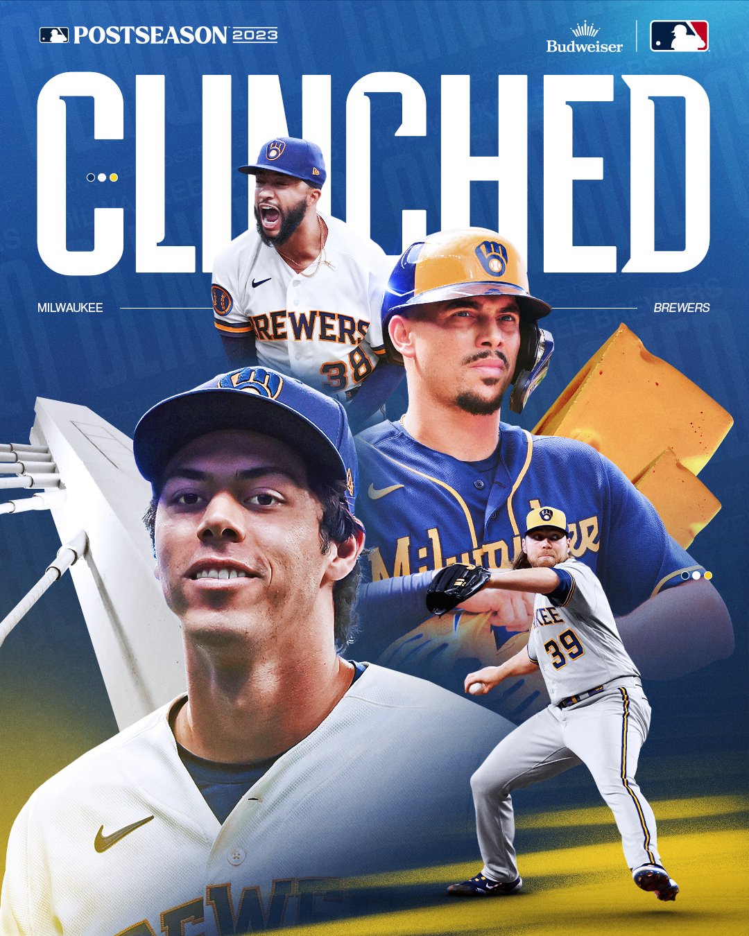 MLB on X: For the 5th time in 6 seasons, the @Brewers are headed to the  postseason! #CLINCHED  / X