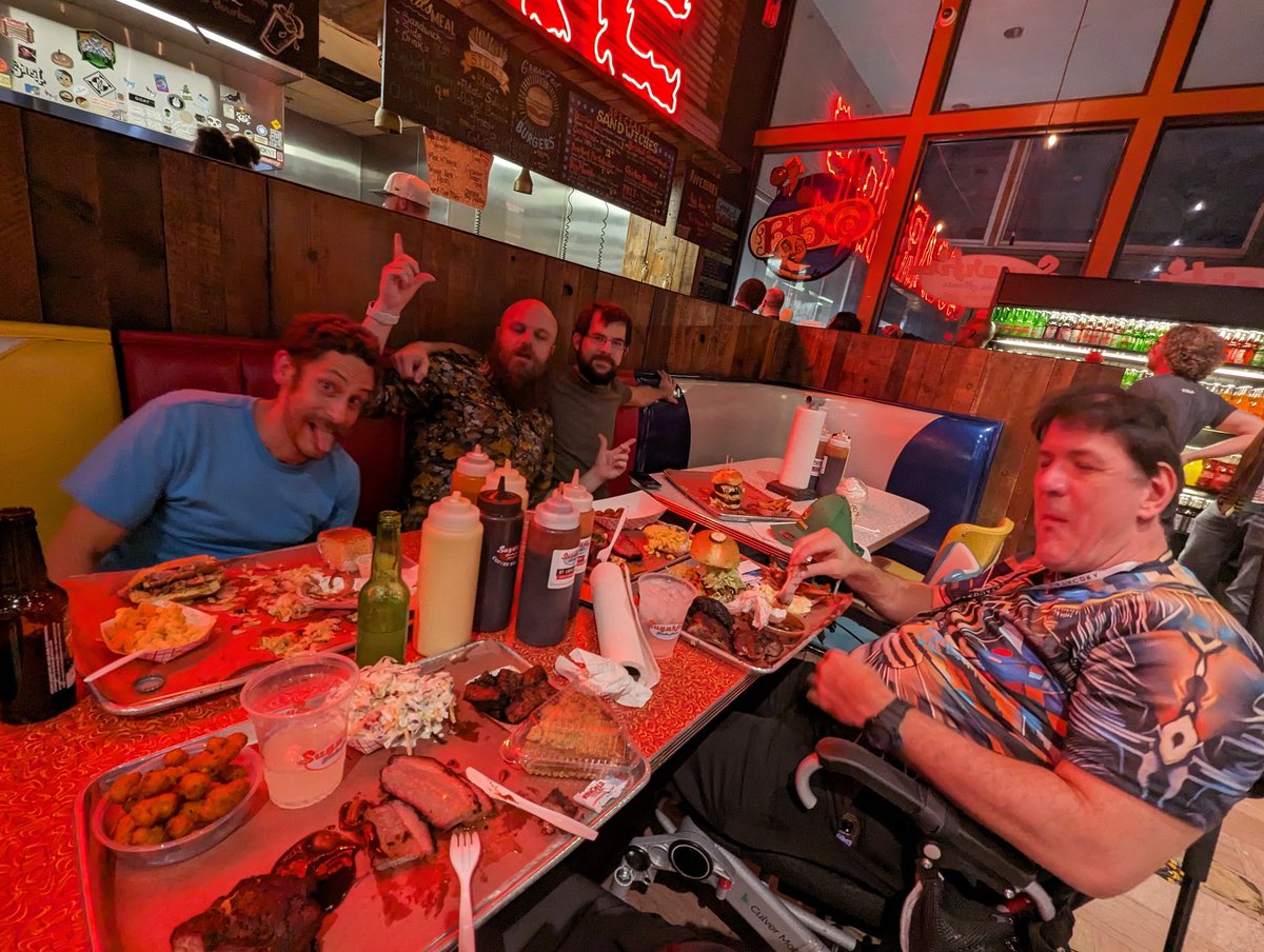 rachelnabors's tweet image. Help. I&apos;m too full of BBQ #StrangeLoop