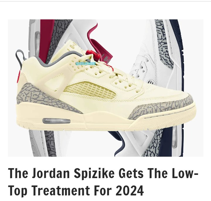 I actually like these and I don't even like low top shoes. I hope at @Nike, @nikebasketball & @Jumpman23 brings back the Spike Forty & Mars 270 as low tops too. #SneakerIndustry #BasketballShoes #Nike #JordanBrand

sneakernews.com/2023/09/22/jor…