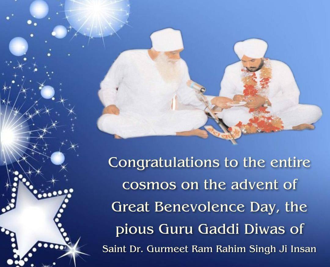 ashish_2318's tweet photo. Today Dera Sacha Sauda and Humanity Welfare Center are going to be a part of the MSG Bhandara organized in Sirsa which will be celebrated by doing works for the welfare of humanity.  Congratulations to the entire universe billions of times on this holy #33rdGuruGaddiDiwas. https://t.co/KPrS2hANuX