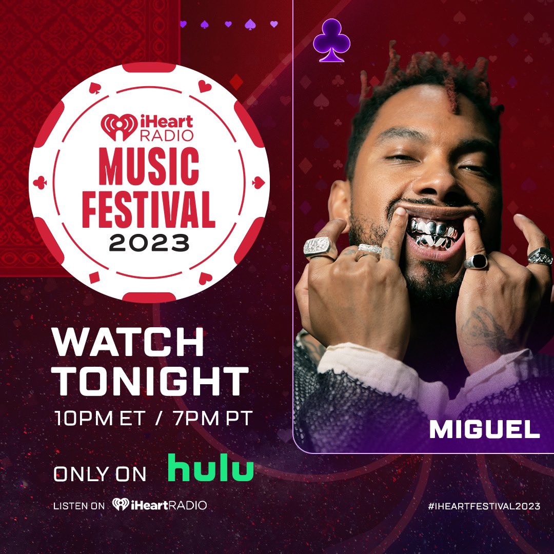 Can’t wait to see all you beautiful people tonight at the #iHeartFestival2023. Watch the show LIVE on @Hulu at 7pm PT. #iHeartOnHulu @iHeartRadio