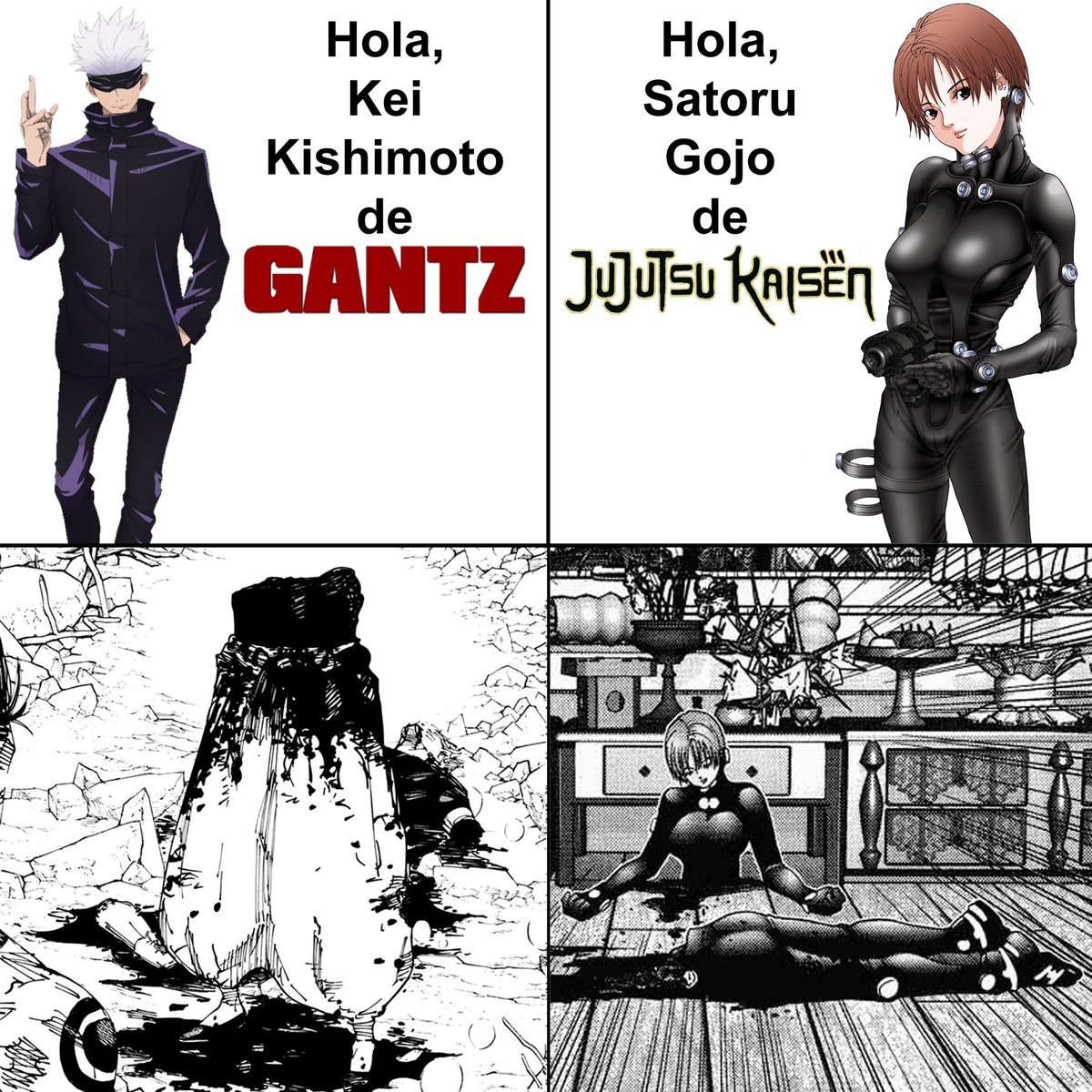 T_KojimaGANTZ's tweet photo. A Satoru Gojo le hicieron un Kei Kishimoto https://t.co/NrxXxx1hAF
