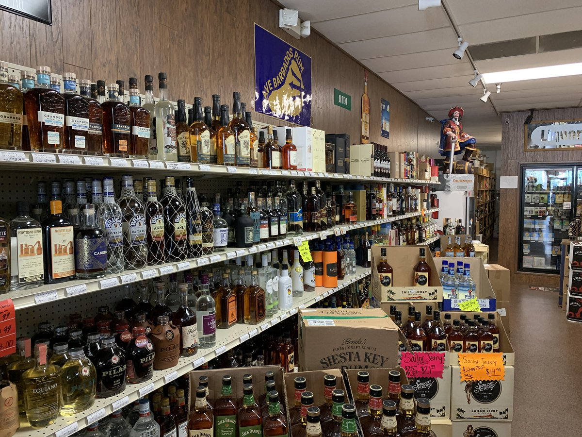 therumtrader's tweet photo. I had to visit the Liquor Locker while in Sarasota, FL. I could spend thousands in this place but I limited myself to 3 bottles.
#rumronrhum #drinkmorerum #drinkwell #rumtime #rumcollector #rumcollection @SRQLiquorLocker https://t.co/l6KSwkNiT5