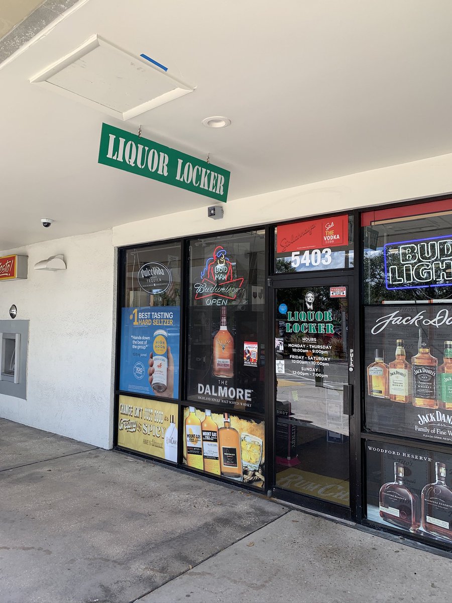 therumtrader's tweet photo. I had to visit the Liquor Locker while in Sarasota, FL. I could spend thousands in this place but I limited myself to 3 bottles.
#rumronrhum #drinkmorerum #drinkwell #rumtime #rumcollector #rumcollection @SRQLiquorLocker https://t.co/l6KSwkNiT5