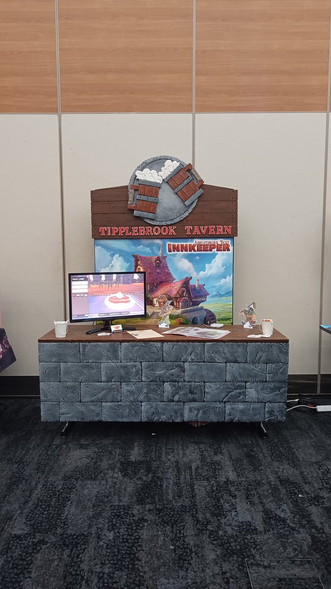 Me and <a href="/HeartflyStudios/">❤️ Heartfly Studios ❤️</a> are set up at #perthgamesfestival come and say hi!