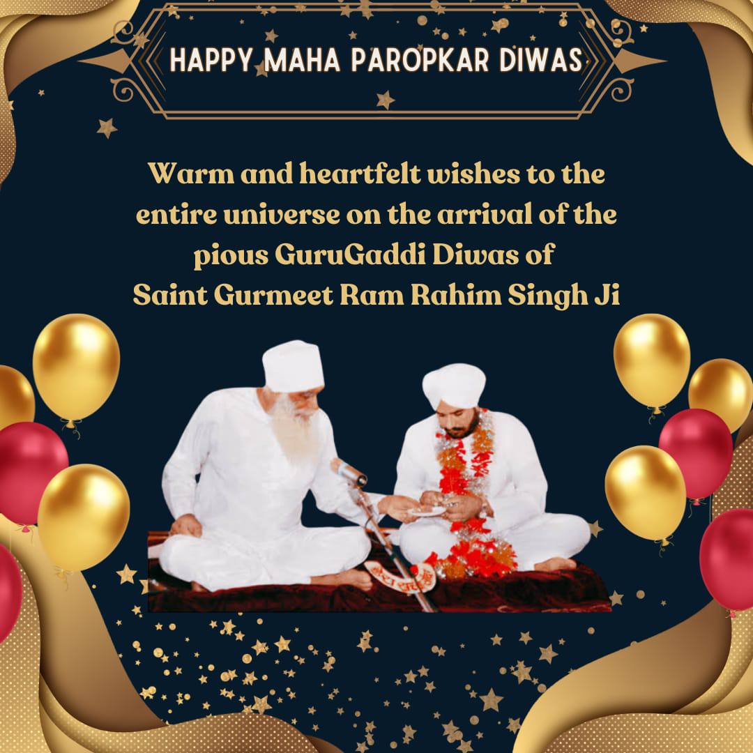 sonyjass6280's tweet photo. Heartiest congratulations to the entire universe on the pious #33rdGuruGaddiDiwas of Gurmeet Ram Rahim Singh Ji Insan who taught lesson of humanity and changed the lives of millions.
#SaturdayVibes 🙏🏻🎊🎉🎂
Maha Paropkar Diwas
Dera Sacha Sauda https://t.co/Mg32FLUHem