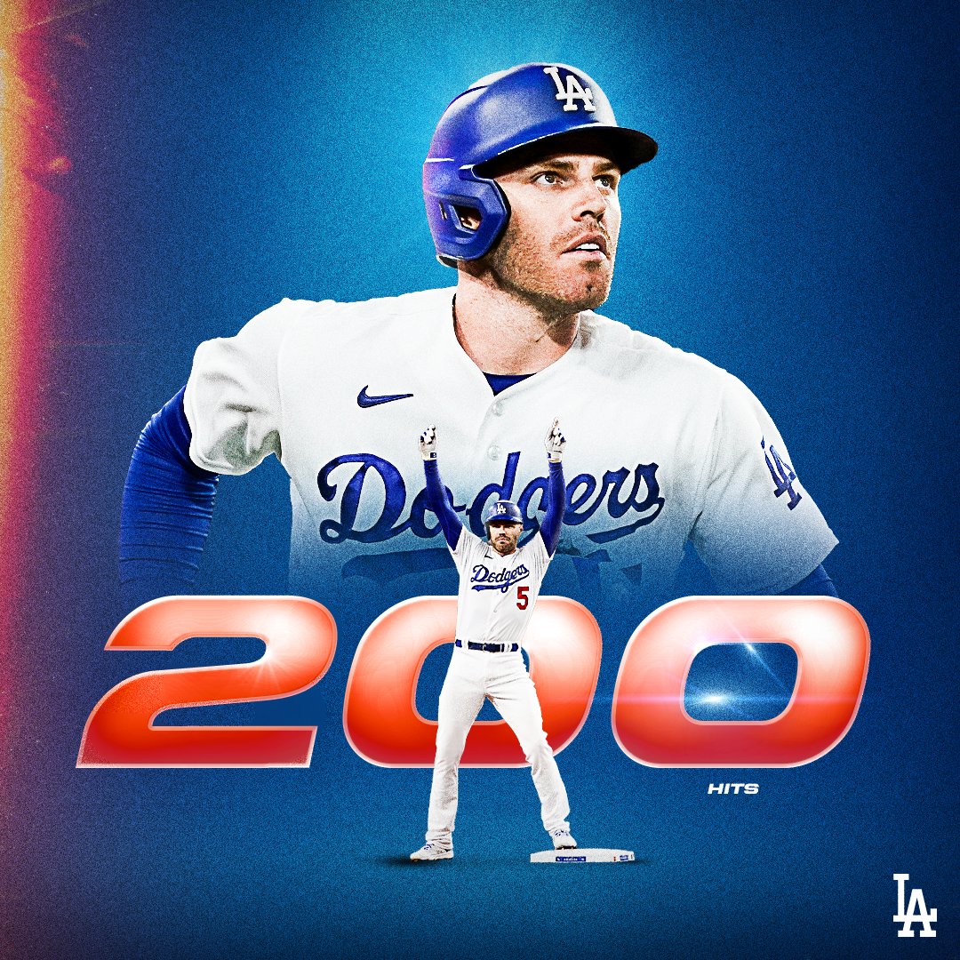 Los Angeles Dodgers on X: That's a new career-high, 200 hits for Freddie  Freeman!  / X