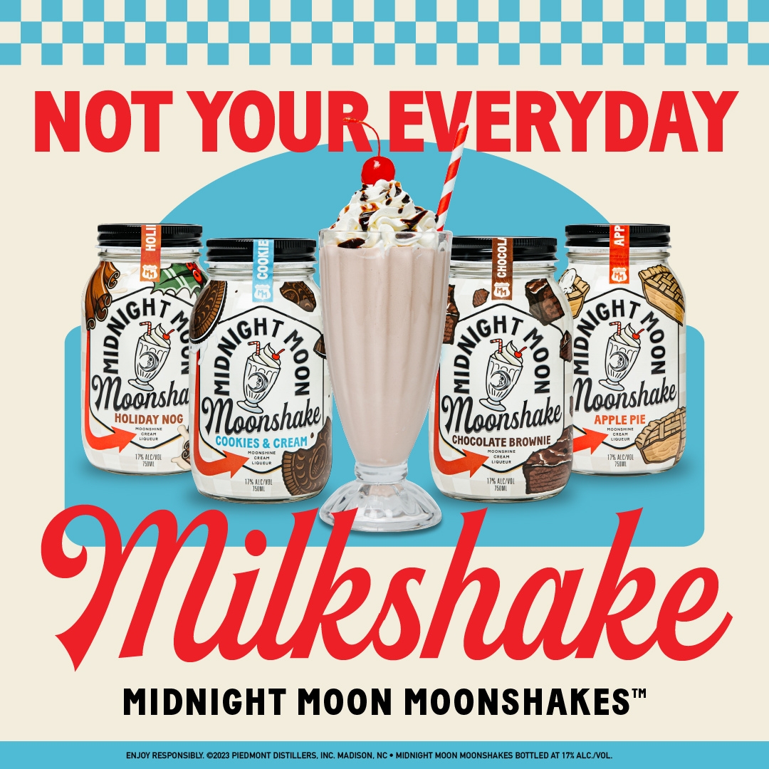 midnightmoonusa's tweet photo. Ding! 🛎️ Order up! Say hello to Moonshakes™ - where two American classics collide: moonshine and milkshakes.
Inspired by the golden age of American diners, we've combined our oh-so-smooth ‘shine y’all love with creamy vanilla to bring you a new take on the shake. #Moonshake https://t.co/WjoaHidGUV
