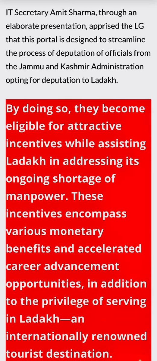amit1kas's tweet image. #ladakh
#deputation
#NOW
#reality
#jk
#Official
Yes, it’s a reality now for J&amp;amp;K Officials to serve in Ladakh by choice; you can express ‘willingness’ here for  enhanced income &amp;amp; allowances, great working environment, assured relieving on tenure completion

connect.ladakh.gov.in/transfer-reque…
