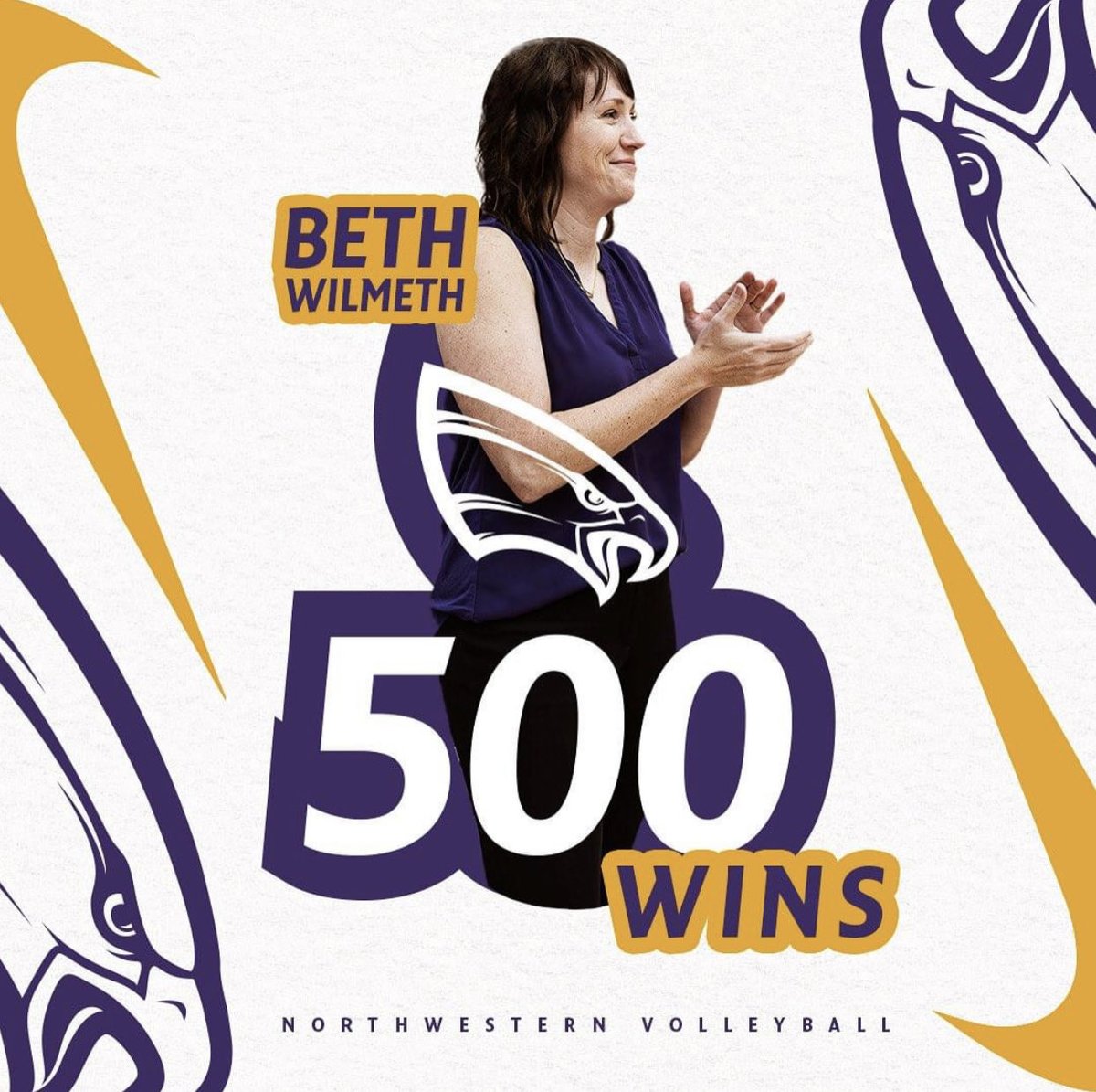 Congrats to coach Beth Wilmeth - one of the best in the USA. Has been awarded the highest honor in college volleyball and now earns her 500th win. Well deserved coach Wilmeth - so glad you’re and Eagle! Your influence to young women is eternal. ⁦@unwvb⁩ ⁦@unweagles⁩