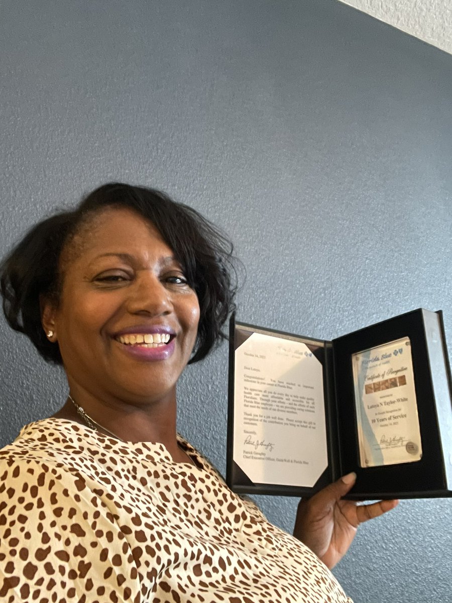 Latoyaltw's tweet photo. Just like that ! 10 years went by! Thanks Florida Blue for allowing me the opportunity to serve our community!#flbluelife #2023
#PatGeraghty
#Aspire https://t.co/o23nIdoOub