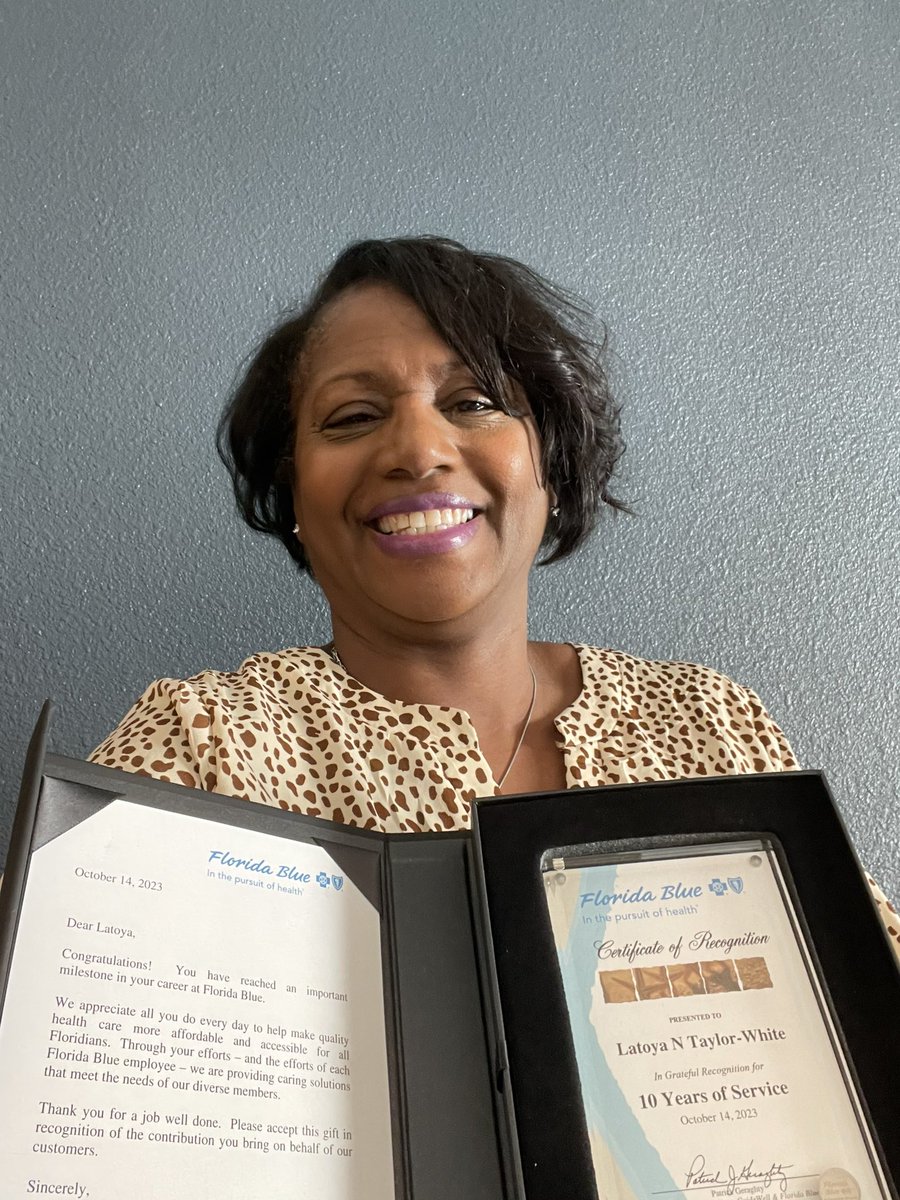 Latoyaltw's tweet photo. Just like that ! 10 years went by! Thanks Florida Blue for allowing me the opportunity to serve our community!#flbluelife #2023
#PatGeraghty
#Aspire https://t.co/o23nIdoOub