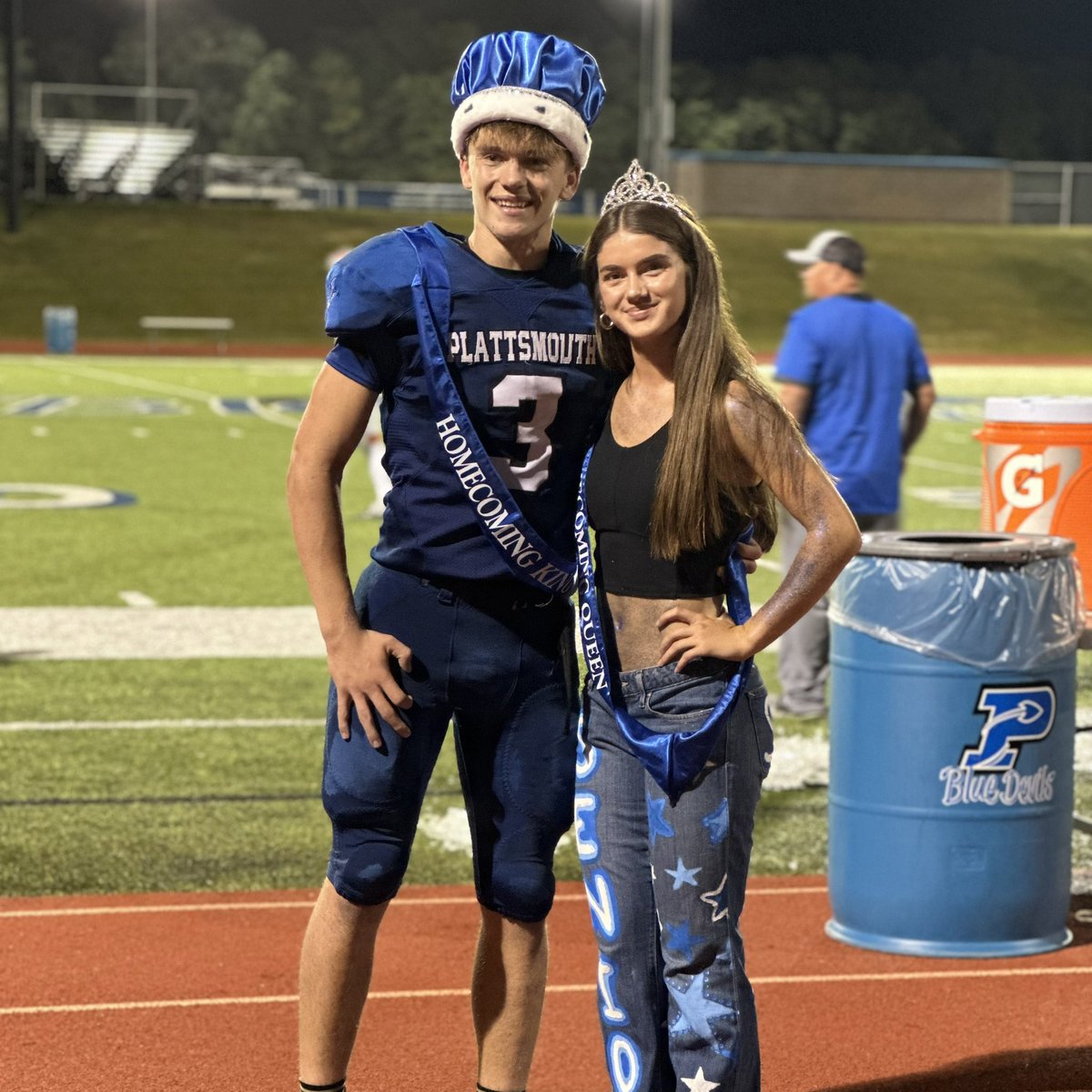 Introducing Plattsmouth High School’s new Homecoming King and Queen: Gage Olsen and Ivy Schmidt. Congratulations to them and the entire Homecoming Court! #PHShomecoming2023 #PlattsmouthPRIDE