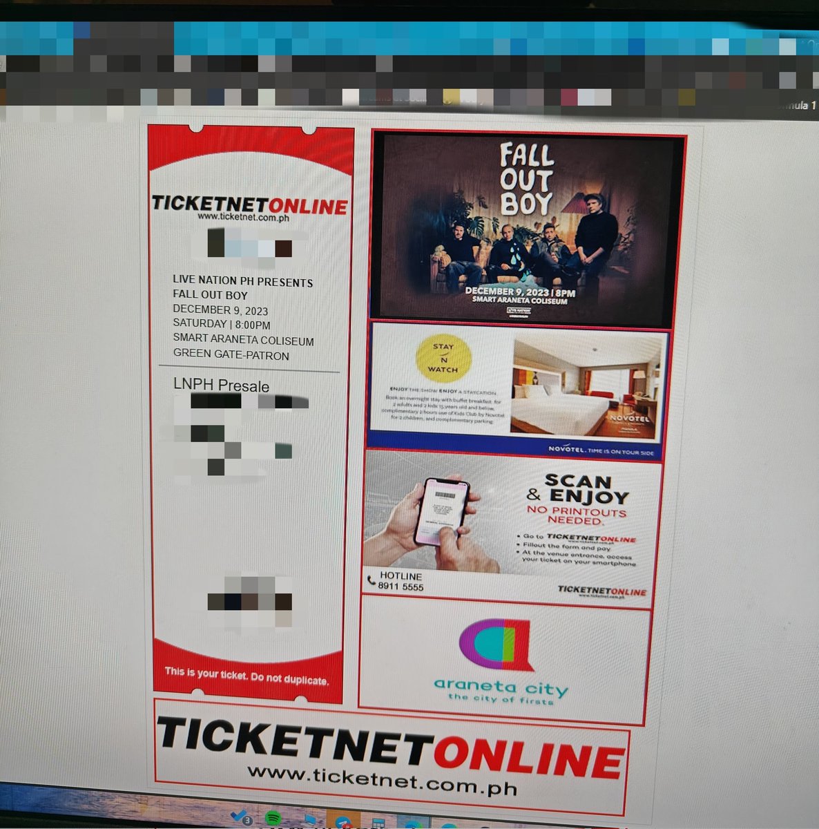 _joshmesina's tweet photo. DREAM COME TRUE HUHUHU see you @falloutboy!! 🥹🥹🥹

#FOBinManila #LiveNationPH https://t.co/OwHnpG606P