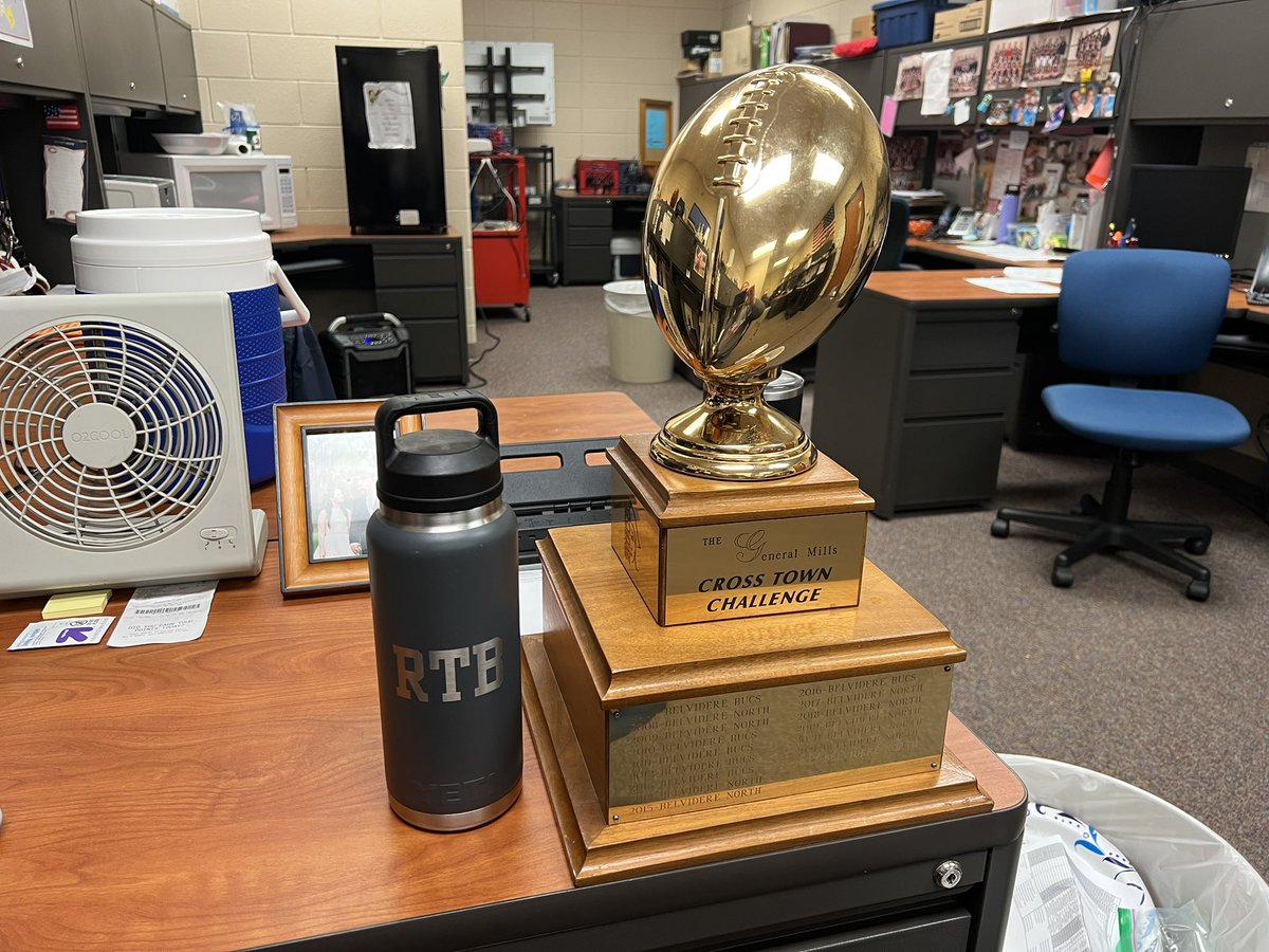 Belvidere North Football (@bluethunderfb) on Twitter photo Another crosstown game in the books.  Bringing the trophy back to North for another year!  Solid wins for both varsity and sophomore teams tonight.  Looking forward to our freshman taking the field on Monday vs BHS!  #RTB #EAT #SevenInARow Another crosstown game in the books.  Bringing the trophy back to North for another year!  Solid wins for both varsity and sophomore teams tonight.  Looking forward to our freshman taking the field on Monday vs BHS!  #RTB #EAT #SevenInARow